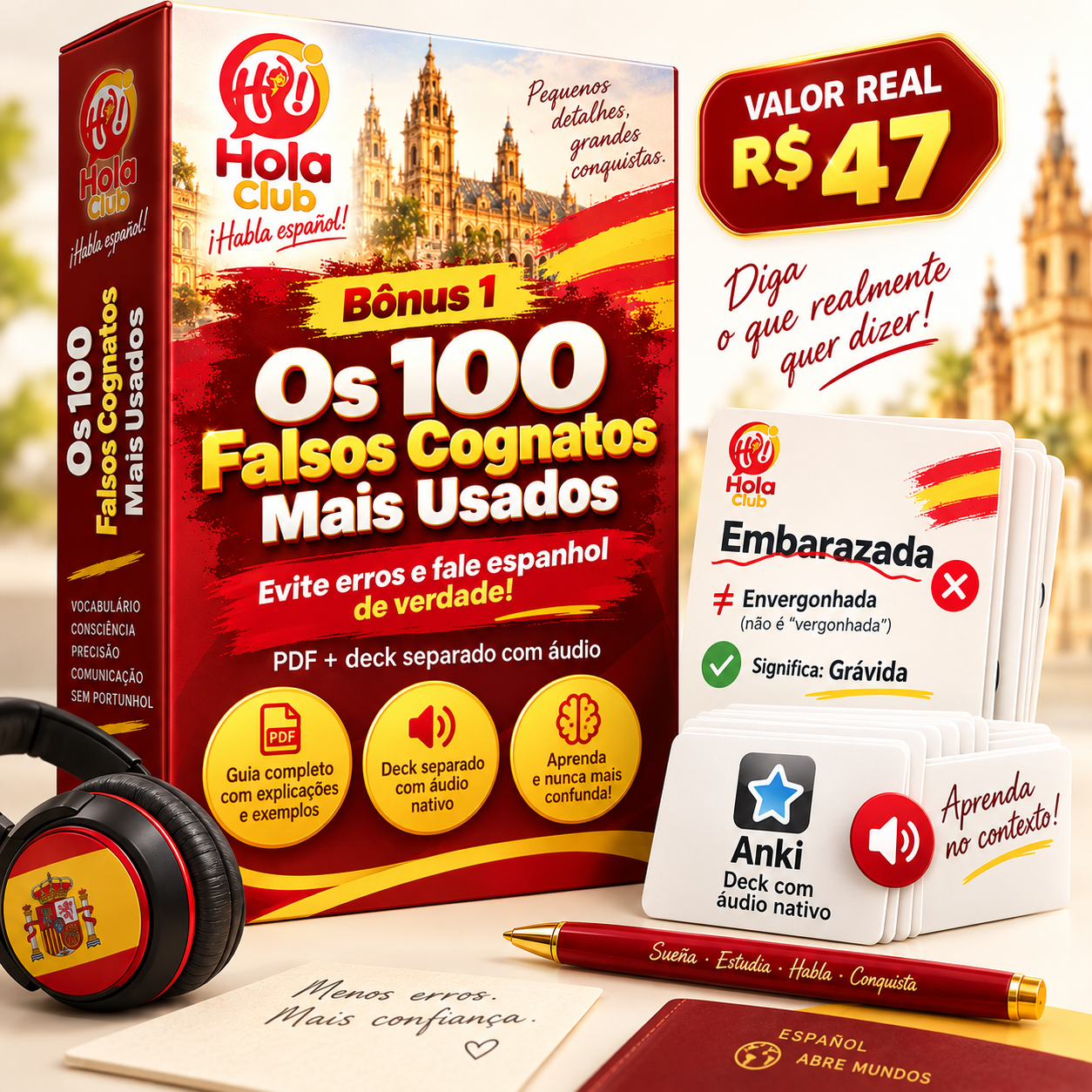 Bônus 1: Os 100 Falsos Cognatos Mais Usados