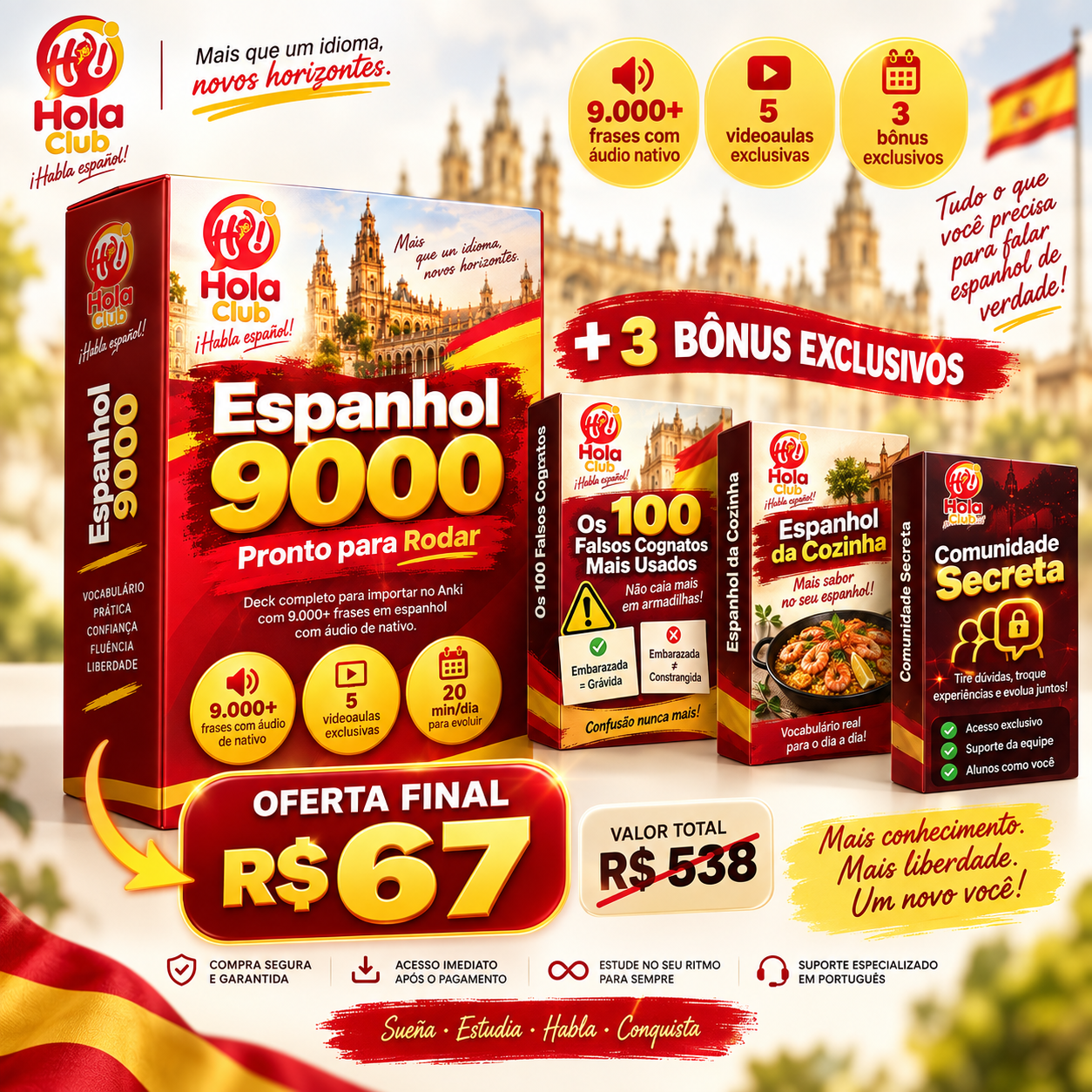 Espanhol 9000 + 3 bônus